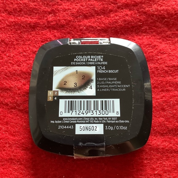 L’Oreal eyeshadow quad, 104 French Biscuit, only swatched - Picture 3 of 3